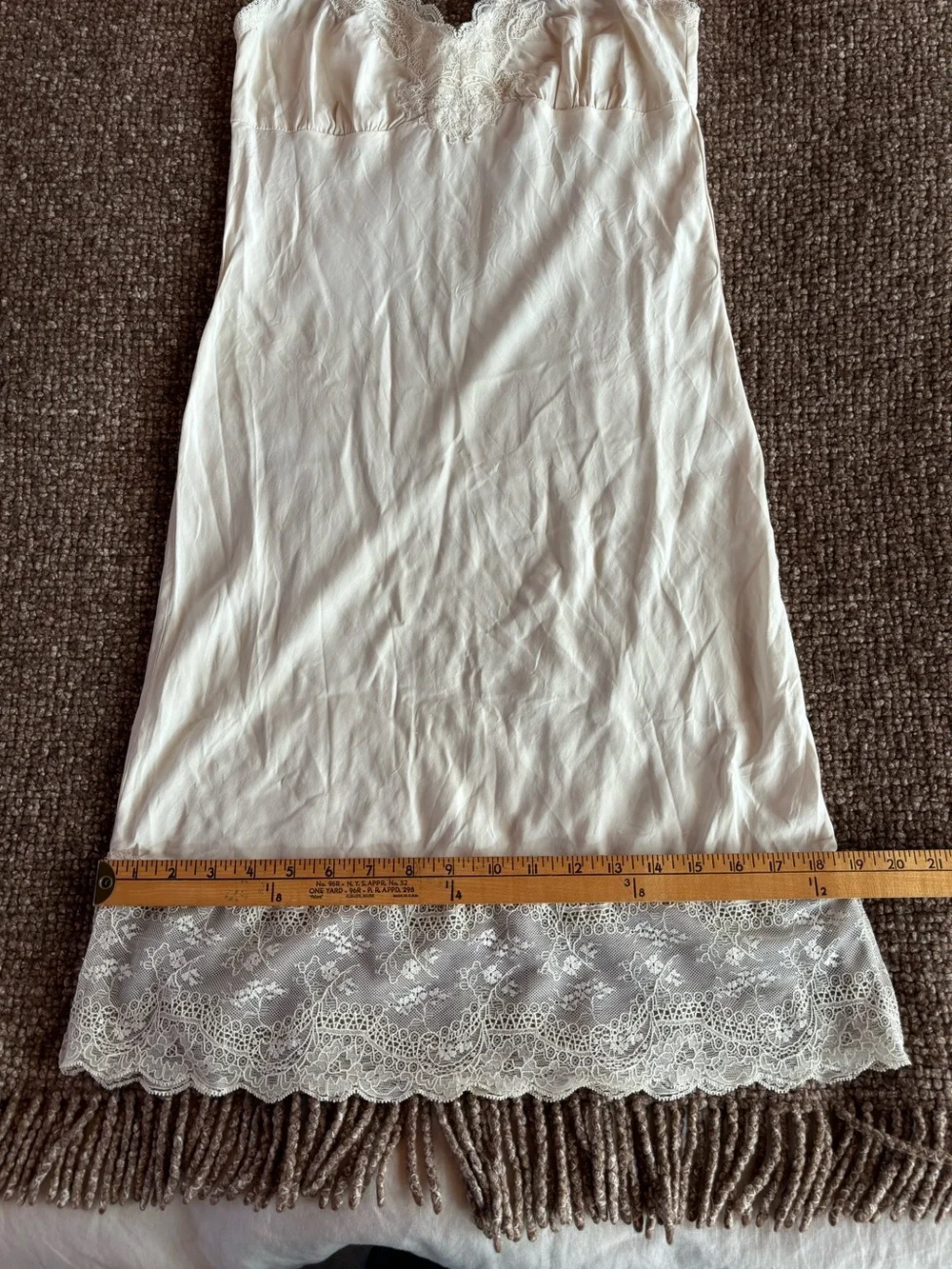 Vintage Silk Lace-Trimmed Slip - Picture 9 of 9